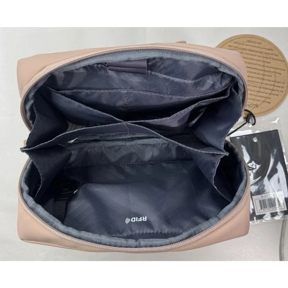 Champs Onyx Collection Nylon RFID Blocking Toiletry Bag NWT